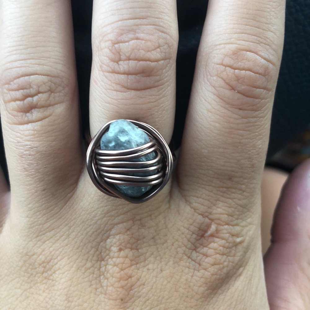 hand made pebble ring